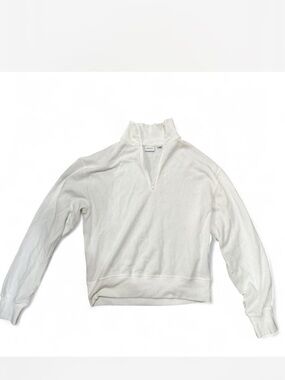 Aritzia Sunday best white waffle quarter zip